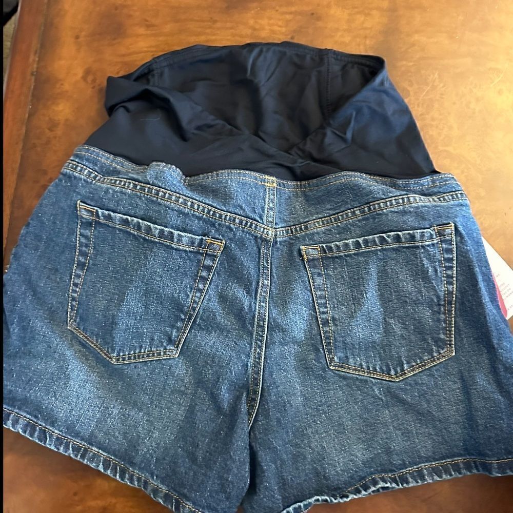 Over Belly Maternity Jean Shorts - Isabel Maternity by Ingrid & Isabel NWT - Picture 14 of 16